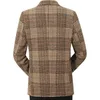 Men Blazers Suit Coats Male Business Casual Plaid Coat Brand Clothing245s