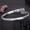 Pulseira DAYIN Vintage Thai Prata Flor de Lótus Para Mulheres Meninas Moda Étnica Joias Festa Senhora Presente Pulseras Mujer