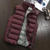 Gilet da uomo 2023 Autunno Inverno Giacca senza maniche Cerniera Piumino Gilet Caldo Collo alto Oversize Piumino Uomo