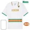 23 24 Camisa de futebol POHJANPALO Venezia FC 2023 2024 Home Black Away White BUSIO Camisas de futebol CHERYSHEV 2324 Camisa Longa Masculina Pre Match Kit