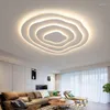 Chandeliers Nordic Corrugated Bedroom Modern Atmosphere Flush Mount Ceiling Light Designer Funiture Living Room Terrace Lamp