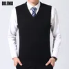 Hommes Pulls Marque De Mode Pull Homme Pulls Gilet Slim Fit Pulls Tricots Sans Manches Hiver Style Coréen Vêtements Décontractés Hommes 230721