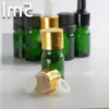 960 pz/lotto di Vetro Vuoto Flacone Contagocce da 5 ml Per Oli Essenziali Verde 5 ml E-liquid Bottiglie Lvtda