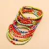 Conjunto de 12 peças com miçangas coloridas feitas à mão para mulheres étnicas africanas conjunto boho pulseiras acessórios meninas2706