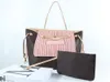 ファッションデザイナーバッグ2PCSセットレディースバッグハンドバッグ肩Naverfull Louiyitys HandBag Viutonity Vuttonity Composite Lady Clutch Tote Bage女性コイン財布財布