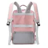 School Bags Pink Women Travel Backpack Water Repellent AntiTheft Stylish Casual Daypack Bag with Luggage Strap USB Charging Port 230817