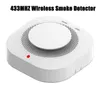 433 MHZ Rookmelder Draadloos Brandalarm Waarschuwingssensor Veiligheidsbescherming Alarm 433 MHZ 315 MHZ Detecto voor Smart Home Work Office met batterij