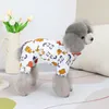 Vêtements pour chiens pyjamas élégants vêtements d'été de mode dessin animé motif animal garder au chaud printemps combinaison pour animaux de compagnie