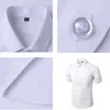 Herren-Freizeithemden, Sommerhemd für Männer, täglich lässig, weiße Hemden, kurzärmelig, Button-Down, Slim-Fit, männliche Sozialbluse, 4XL, 5XL, 230721