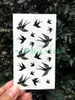 Waterproof Temporary Tattoo Sticker black white pigeon Swallow bird tattoo flash tatoo fake Water Transfer tatto for Woman Man