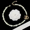 2023 mode Neue CC Halskette Marke Luxus Kristall Anhänger Halskette Europäischen Klassische Natürliche Perle Halskette für frauen Hochzeit Schmuck