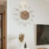Relógios de parede Relógio de bateria de acrílico Moderno Sala de estar Redondo Luxo Salão Cozinha Silencioso Horloge Murale Design de interiores YY50WC