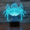 LED Light Sticks Foreign Trade Spider 3D Lamp Seven Color Touch Charge Visual Light Gift Celebration 3059 230721