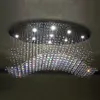 ljuskrona oval gardinvåg modern ljuskronor kristalllampa vardagsrum elbelysning204o