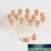 Whole- Whole 1 ml Mini flacons de bouteilles en verre avec bouchon en liège vide minuscules bocaux en verre transparent 13 24 6 mm 100pcs / lot Shi3087