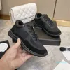 Designer -flat sneaker formateur casual chaussures denim toile cuir lettre superpositions plate-forme de mode bas baskets