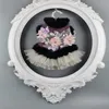 Vestuário feito à mão para cães, roupas, vestido para animais de estimação, joias, flores, casaco de lã, gatos, poodle, maltês, 233V