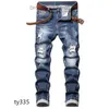 Jeans masculino 22ss Calça masculina jeans skinny adesivos lavagem clara rasgada longa azul motociclista joggers revival rock motociclista calça jeans hip hop 29-38 Z230721