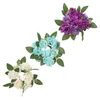 Mum Tutucular 3 PCS Düğün Merkezi Sütun Yüzükleri Dekorasyon Masası Parti Çelenk için Yapay Çıl Alan Şamdan Süsleme Çiçeği