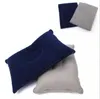 Oreiller de cou gonflable en plein air pour dormir appui-tête coussins d'air coussin Camping Portable oreiller pliant double face tampon de flocage pour voyage avion hôtel