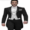 Smokings de mariage Double boutonnage revers de pointe mariage marié queue de pie hommes costumes bal dîner homme blazer vestetievestpants a2627