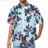 Men's Casual Shirts Fun Flower Print Casual Shirts Retro Floral Vacation Shirt Hawaii Trendy Blouses Men Graphic Plus Size L230721