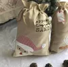 20 Buah/Lot Barang Baru Populer Natal Santa Karung Goni Santa Hadiah Tas Santa Karung tot Natal