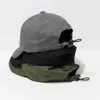 Drawstring Plain Baseball Caps för män Kvinnor Summer Beach Sun Hats Army Snapback Bonnet Trucker Cap Dad Hat Hip Hop Solid Visor AD272L