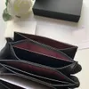 10A porta carte da donna della migliore qualità con scatola portamonete in vera pelle portamonete trapuntato nero porta carte di credito da donna designer di lusso