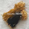 1000pcs Lot Hang Tag Strings Seal Gold Pin with Nylon And Stopper End Black Or Gold Color Choice338S