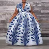 Grundläggande avslappnade klänningar Kvinnors sommarklänning Outfits African Print Diy Multi Wearing Sexy Strap Dresses Middle Split Mop Skirt Vestidos 230720