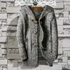 Men's Sweaters Men Sweater Non-pilling Coat Thick Grey Cardigan