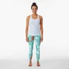 Active Pants Waterlily Koi In Turquoise Leggings Sports Woman Jogger Femme