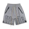 Homens Shorts Designer RH Calças de praia Calças de moletom de lazer de verão Nadar Curto Na altura do joelho Hip Hop High Street Treinamento esportivo Masculino Cintura elástica YT887w2