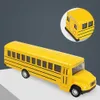 Brinquedos de transformação Robots 164 Diecast Alloy School Bus Kids Toy Car Inertia Vehicle Model Toys Pull Back Boy Educational for Children Gift 230721