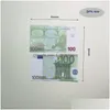 Andere festliche Partyzubehör-Falschgeld-Banknote 5 20 50 100 200 US-Dollar Euro Realistische Spielzeugbar-Requisiten Kopie 100 Stück / Packung Drop Del Dhvnh