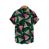 Men's Casual Shirts Man Oversized Beach Elegant Hawaiian Shirt Novelties Trend To Sell Pineapple Pattern Vintage Men Clothing Fashion