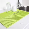 Mats Pads Drain Mat Kitchen Silicone Scolapiatti Mats Large Sink Drying Worktop Organizer Tappetino per asciugare i piatti Stoviglie 230720