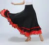 Стадия ношения юбки для бальных залов танцевальные юбки для женщин Flamenco Waltz Drantz Dancing Одежда Samba Costumes