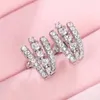 スタッドイヤリングHuitan Fancy Women's Dainty Cubic Zirconia Daily Wear Dexquisite Accessoriesギフト豪華な結婚式のジュエリー