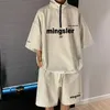 رجال swoodies sweatshirts gmiixder half zip Sportswear 2023 Summer Suit Unigex القصير القميص القميص القصيرة