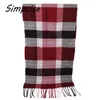 Halsdukar varma varumärke Tassel Plaid Sticked Men Scarf Winter Autumn Classical Cashmere Design A3A17534