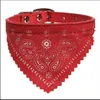 Zwykawany pies kot Pet Puppy Bandana szalik Kwiatowy druk Pu Pu kołnierz nakręcka dla zwierząt domowych 3 kolory QB676043235O