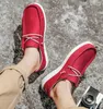 Geklede Schoenen Plus Maat 40-48 Heren Casual Schoenen Platte Outdoor Heren Sneakers Lichtgewicht Bootschoenen Rijden Loafers Ademende Mannen Canvas Schoenen 230720