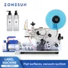 Zonesun自動フラットレーベルマシントップラベルアプリケーターボトルカートンボックスバッグ化粧品機器ZS-TB60