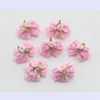 Dog Apparel 100PC Lot Cat Hair Bows Small Accessories Pink Flowers Grooming Rubber Bands2603