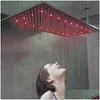 Pommeaux De Douche De Salle De Bains Pas Besoin De Batterie 24X31 Pouces Colorf Led Tête D'arrosage Contrôle De La Température 3 Changement De Couleur Éclairage De La Salle De Bain Dhg7Q