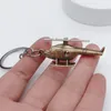 Metal 3D Stereoscopic Helicopter Keychains Accessories for Men Cool Aircraft Key Chain Birthday Gift for Boy