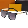 Classic Attitude Gafas de sol para hombres, mujeres, marco cuadrado, V, gafas de sol de diseñador, protección UV400 unisex, gafas chapadas en oro, marcos, gafas, lunetas, vienen con caja.