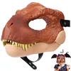 Horror Dinosauro Copricapo Drago Maschera di dinosauro divertente Festa di Halloween Cosplay Bocca aperta Lattice Maschera spaventata Regali